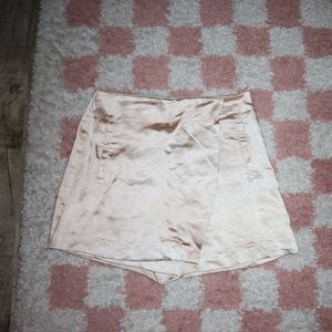 Metallic Champagne Skort